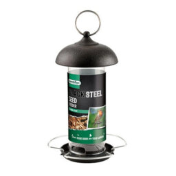 Gardman Black Metal Steel Peanut & Seed Wild Bird Hanging Garden Feeder A01171 - thumbnail 2