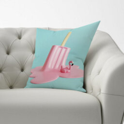 Warren Reed Designer Flamingo Ice Cream Cushions 60Cm X 60Cm - thumbnail 2