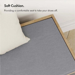 Grey Shoe Storage Bench With Seat, Hallway Bench - thumbnail 4