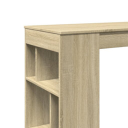 Berkfield Bar Table With Racks Sonoma Oak 102X50X103.5 Cm Engineered Wood - thumbnail 7