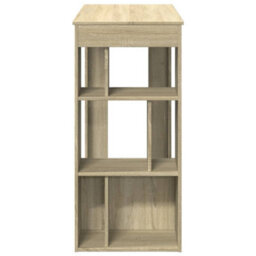 Berkfield Bar Table With Racks Sonoma Oak 102X50X103.5 Cm Engineered Wood - thumbnail 5