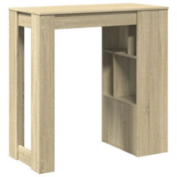 Berkfield Bar Table With Racks Sonoma Oak 102X50X103.5 Cm Engineered Wood - thumbnail 6
