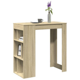 Berkfield Bar Table With Racks Sonoma Oak 102X50X103.5 Cm Engineered Wood - thumbnail 1