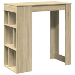 Berkfield Bar Table With Racks Sonoma Oak 102X50X103.5 Cm Engineered Wood - thumbnail 2