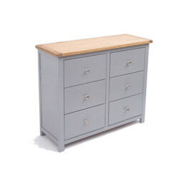 Cabinet Bits Mirano 6 Drawer Chest Of Drawers Chrome Knob - thumbnail 3