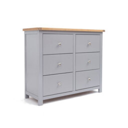 Cabinet Bits Mirano 6 Drawer Chest Of Drawers Chrome Knob - thumbnail 2
