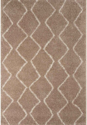 The Rugs Moroccan Shaggy Rugs And Runners Soft Fluffy Wavy Trellis Design High Pile Beige And Ivory Living Room Kitchen Hallway 820 - thumbnail 2