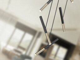 Luminosa Lighting Luminosa Edna Cluster Pendant Ceiling 5 Light Black, Gold Led 3000K - Uk Stock - thumbnail 3