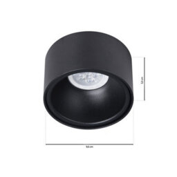 Milagro Spot Light Bali Round Black Stylish Spotlight Upgrade Quality Alloy Finish Easy Clip Fitting  1Xgu10 - thumbnail 6