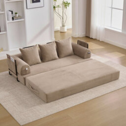 Matteo Modular Corduroy Sofa For Small Spaces - Khaki - thumbnail 9