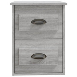 Berkfield Wall-Mounted Bedside Cabinet Grey Sonoma 41.5X36X53Cm - thumbnail 7