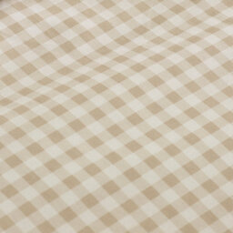 Catherine Lansfield Bamford Gingham Check King Fitted Sheet Natural - thumbnail 2