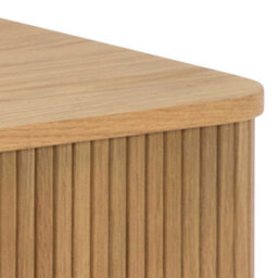 Wyld Haus Copenhagen Natural Oak Veneer Coffee Table With Tambour Doors - thumbnail 5
