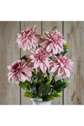 Pink Dahlia Faux Flower, Realistic Artificial Bloom For Home Decor - thumbnail 1