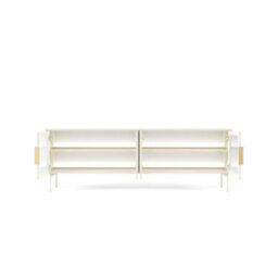 Arte Industrial Cashmere Tv Cabinet 181Cm - Led-Lit Antisol Glass Doors - thumbnail 5