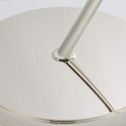 Anson Lighting River Floor Light Finished In Bright Nickel Plate And Vintage White Fabric - thumbnail 7