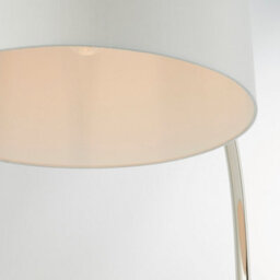 Anson Lighting River Floor Light Finished In Bright Nickel Plate And Vintage White Fabric - thumbnail 5