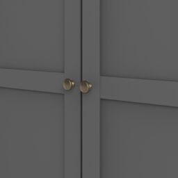 Paris Modern Matt Grey Double Wardrobe (H)2006mm (W)962mm (D)605mm - thumbnail 4