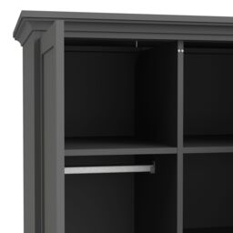 Paris Modern Matt Grey Double Wardrobe (H)2006mm (W)962mm (D)605mm - thumbnail 5