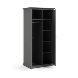 Paris Modern Matt Grey Double Wardrobe (H)2006mm (W)962mm (D)605mm - thumbnail 3