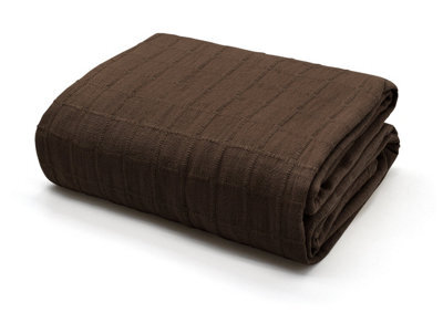 Velosso Chic Woven Print Natural Pure Cotton Throw Blanket In Various Sizes For Sofa, Bed, Couch - Breathable, Size 50Cmx60Cm - Brown