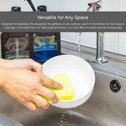 Innoteck Essentials Dual  Soap Dispenser Sink Organiser - Black - thumbnail 5