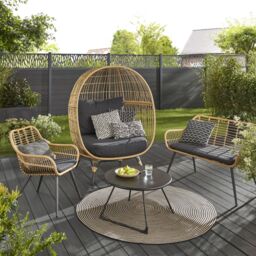 GoodHome Apolima Rattan Effect Bench (W)120Cm (H)81Cm - thumbnail 5