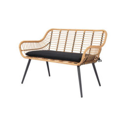 GoodHome Apolima Rattan Effect Bench (W)120Cm (H)81Cm - thumbnail 1