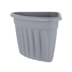 Wham 4X Vista Plastic Planter, Corner Garden Plant Pot, Large Floor Pot (49Cm, 49L, Pack Of 4) Made In Uk (Upcycle Grey) - thumbnail 2