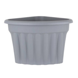 Wham 4X Vista Plastic Planter, Corner Garden Plant Pot, Large Floor Pot (49Cm, 49L, Pack Of 4) Made In Uk (Upcycle Grey) - thumbnail 3