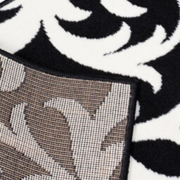 Bravich Hard Wearing Hessian Backed Stair Runner Kitchen Mat - Texas Black & White Filigree - 60X300Cm (2'x10') - thumbnail 8
