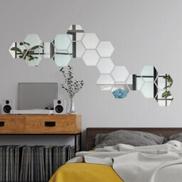 Walplus Hexagonal Removable Acrylic Mirror Art - 20 Pcs Mirror Sticker - thumbnail 4