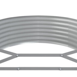 Berkfield Garden Planter Powder-Coated Steel 322X100X36 Cm Silver - thumbnail 5