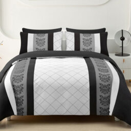 Pamposh Lazzaro Super King Duvet Set - Premium Brushed Microfiber Reversible Super King Duvet Cover With Zipper Closure - thumbnail 1