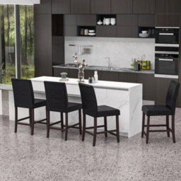 Bar Stools Pu Upholstered Bar Counter Height Chair Kitchen - thumbnail 3