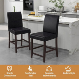 Bar Stools Pu Upholstered Bar Counter Height Chair Kitchen - thumbnail 5