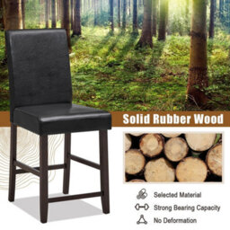 Bar Stools Pu Upholstered Bar Counter Height Chair Kitchen - thumbnail 4