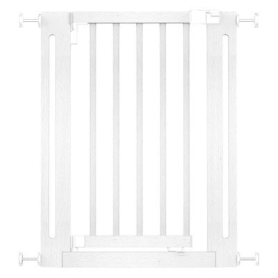Safetots Wooden Elegance Gate, White, 63Cm - 71Cm, Pressure Fit Safety Gate, Baby Gate For Stairs And Doors, Easy Installation - image 1