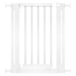 Safetots Wooden Elegance Gate, White, 63Cm - 71Cm, Pressure Fit Safety Gate, Baby Gate For Stairs And Doors, Easy Installation