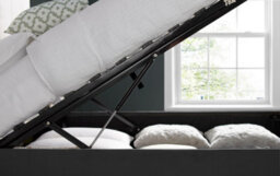 Bedmaster Aurora Grey Velvet Ottoman Bed Double - thumbnail 5