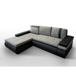 Oslo Mini Living Room Corner Sofa Bed Has Storage Hr Foam Wave Springs Wooden Frame 245X182X90Cm Beige And Brown Right - thumbnail 3