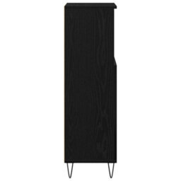 Berkfield Bathroom Cabinet Black Oak 30X30X100 Cm Engineered Wood - thumbnail 8