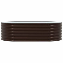 Berkfield Modern Garden Raised Bed Brown 160 X 80 X 44 Cm Steel - thumbnail 6