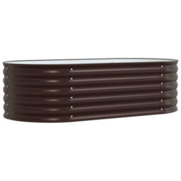 Berkfield Modern Garden Raised Bed Brown 160 X 80 X 44 Cm Steel - thumbnail 5