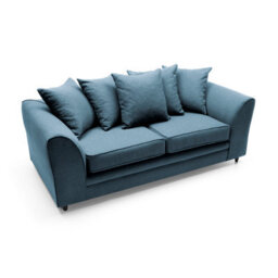 Abakus Direct Darcy 3 Seater Sofa In Teal  Linen Fabric - thumbnail 4
