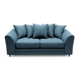Abakus Direct Darcy 3 Seater Sofa In Teal  Linen Fabric - thumbnail 5