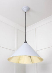 From the Anvil Smooth Brass Hockley Pendant In Birch - thumbnail 4