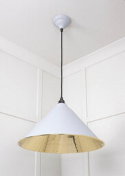 From the Anvil Smooth Brass Hockley Pendant In Birch - thumbnail 5