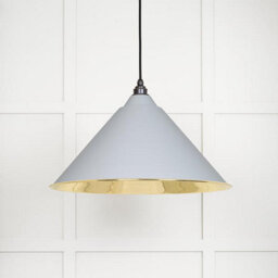 From the Anvil Smooth Brass Hockley Pendant In Birch - thumbnail 3