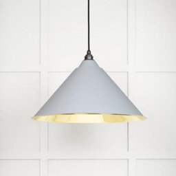 From the Anvil Smooth Brass Hockley Pendant In Birch - thumbnail 1